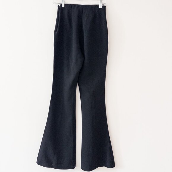 CINQ À SEPT Billie Split Hem Flare Trousers (with Stretch!) in Black, Size 2 - Picture 6 of 8